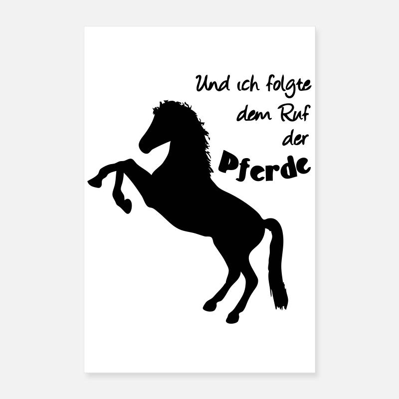 Ruf der Pferde Pferd Reiter Tier Reiten Geschenk Poster 40x60 cm