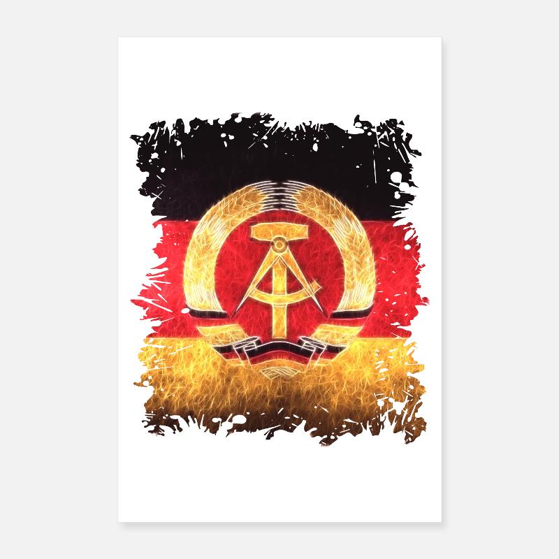 GDR Flag Poster 16" x 24" (40x60 cm)