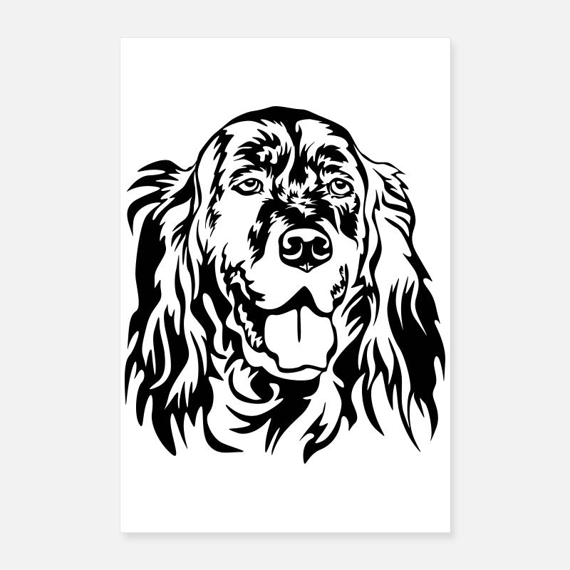 Tête de setter anglais Poster 40 x 60 cm