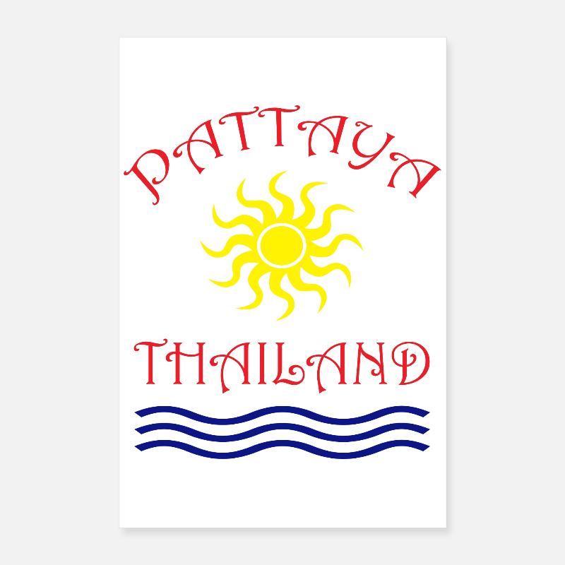 Patty Thai Sun Wave Design Poster 16" x 24" (40x60 cm)