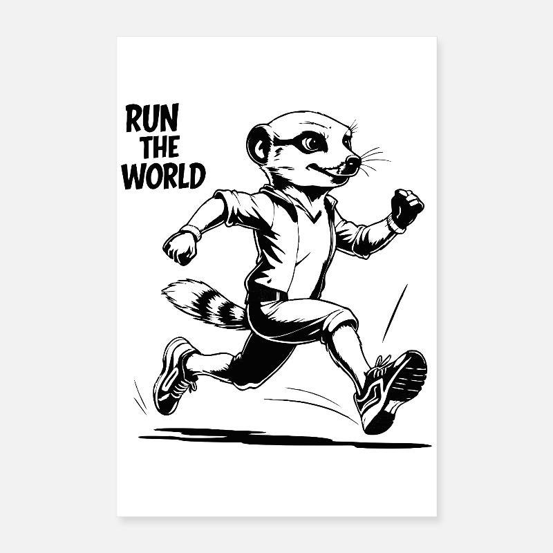 Meerkat, en course Poster 40 x 60 cm