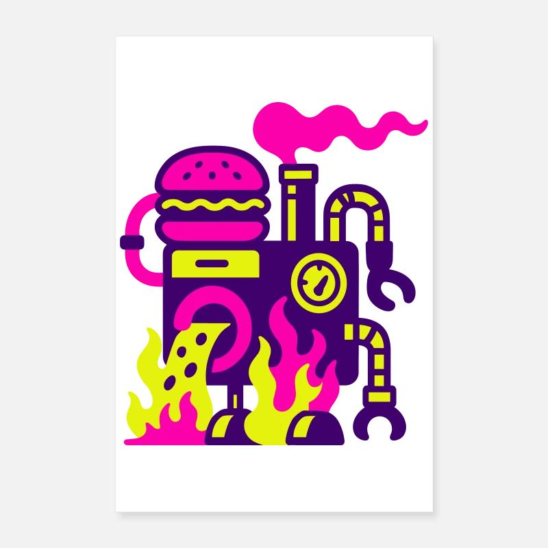 Burger Machine Poster 16" x 24" (40x60 cm)