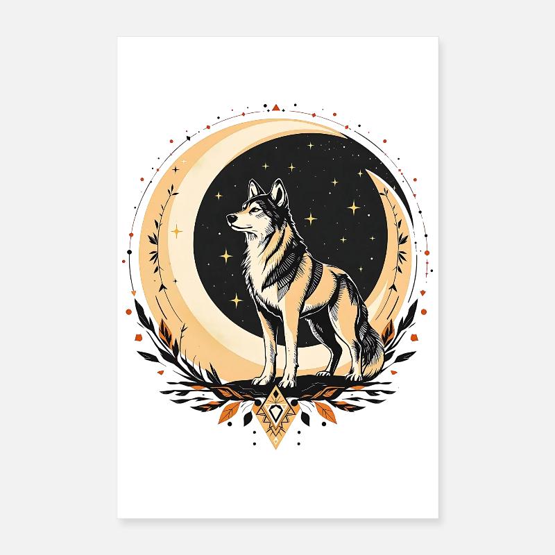 Loup Bohème Poster 40 x 60 cm