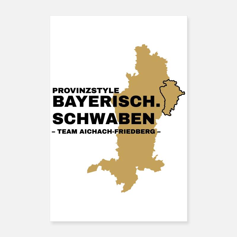 Souabe | AICHACH-FRIEDBERG Poster 40 x 60 cm