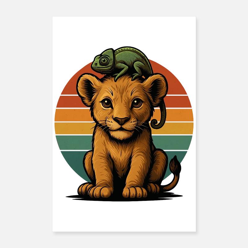 Léon Jeune Caméléon Poster 40 x 60 cm