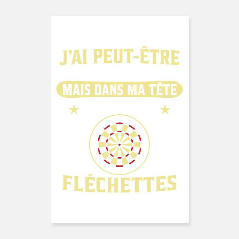  joue aux fléchettes Poster 40 x 60 cm