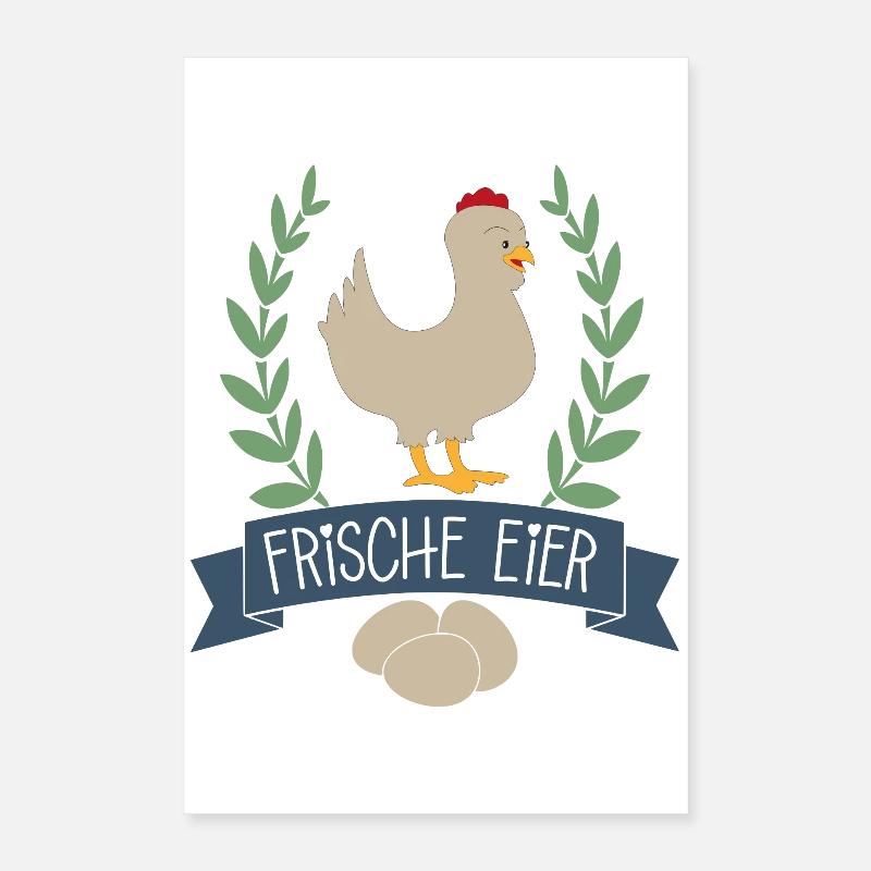 Frische Eier Poster 40x60 cm