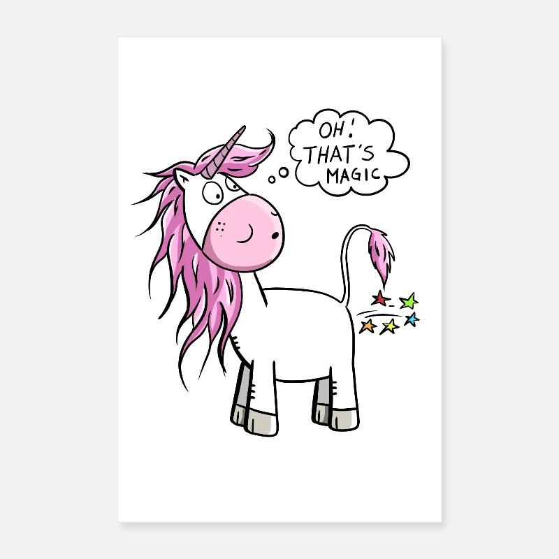 Oh! That's Magic I Unicorn Pupst stardust Poster 16" x 24" (40x60 cm)