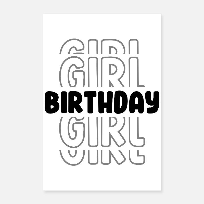 Fille d’anniversaire Poster 40 x 60 cm