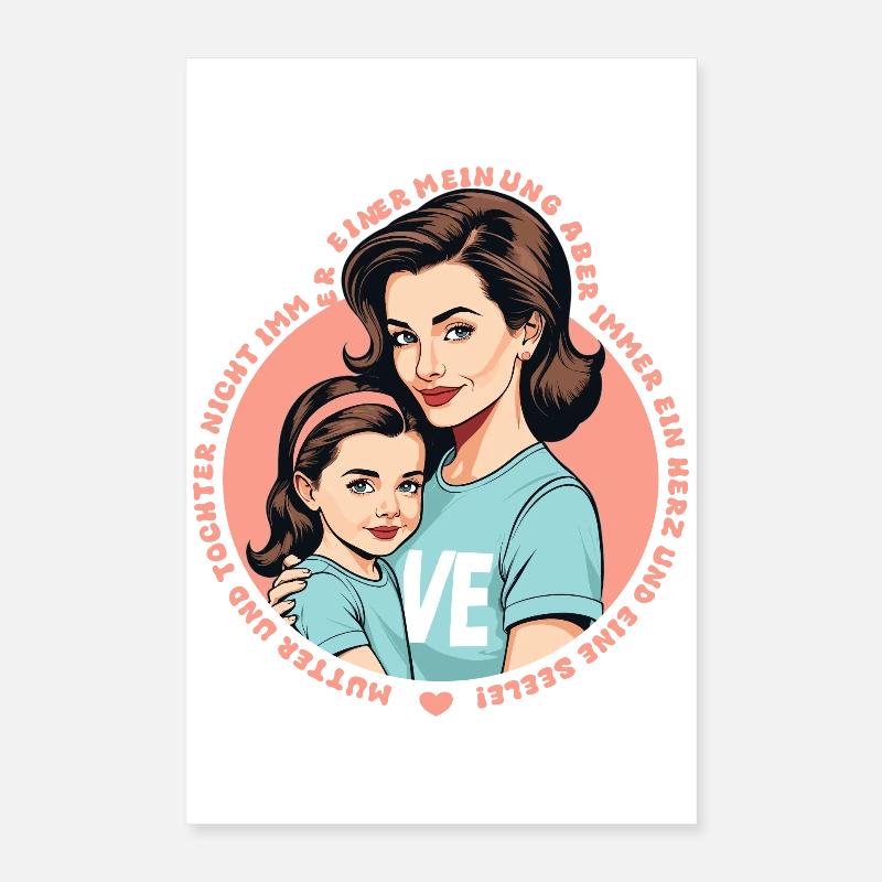 Mère et fille Poster 40 x 60 cm