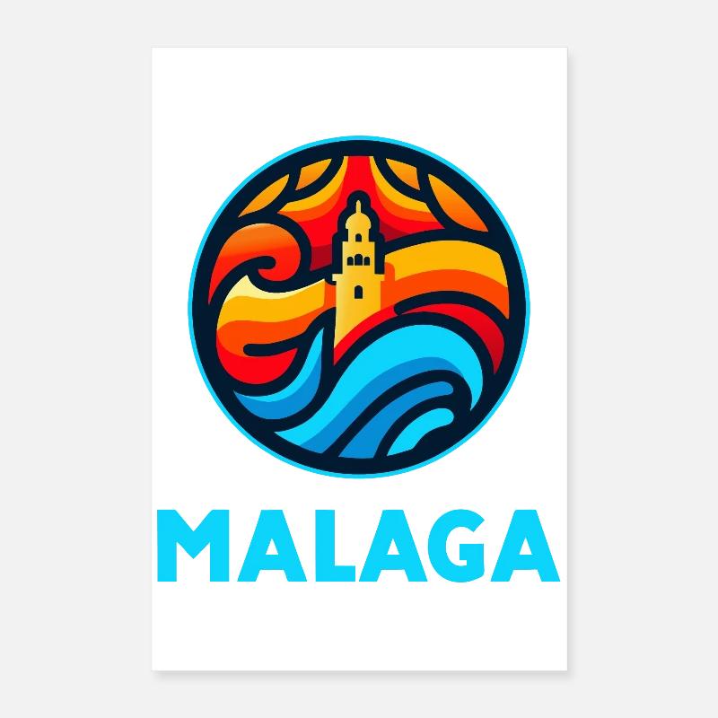Malaga 3 (dark) Poster 16" x 24" (40x60 cm)