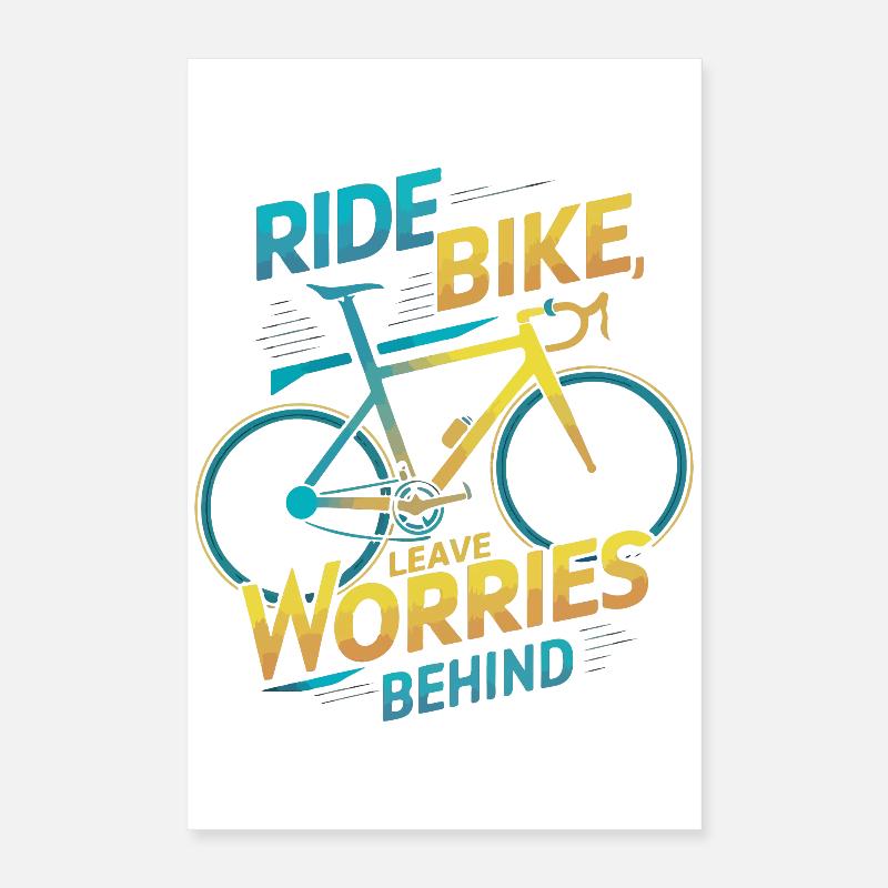 Conception de citation cycliste inspirante Poster 40 x 60 cm
