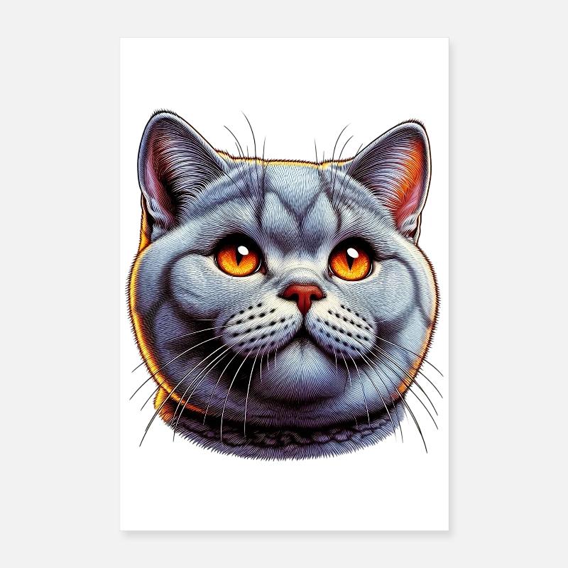 Britisch Kurzhaar Katze Poster 40x60 cm