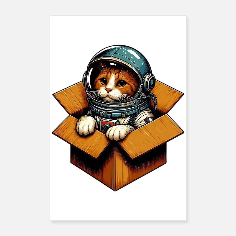 Chat astronaute Poster 40 x 60 cm