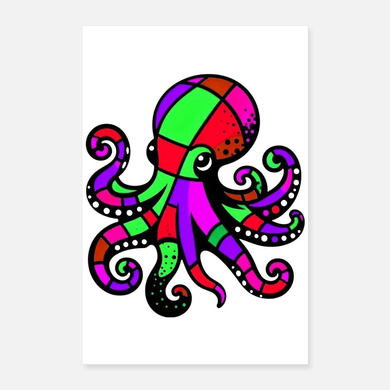 Krake Poster 40x60 cm