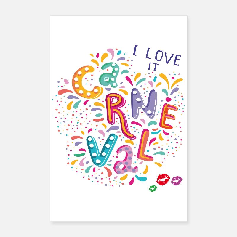 Carnaval, Confettis de carnaval Poster 40 x 60 cm