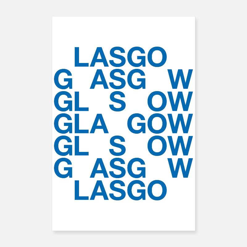GLASGOW Drapeau de l’Écosse Poster 40 x 60 cm
