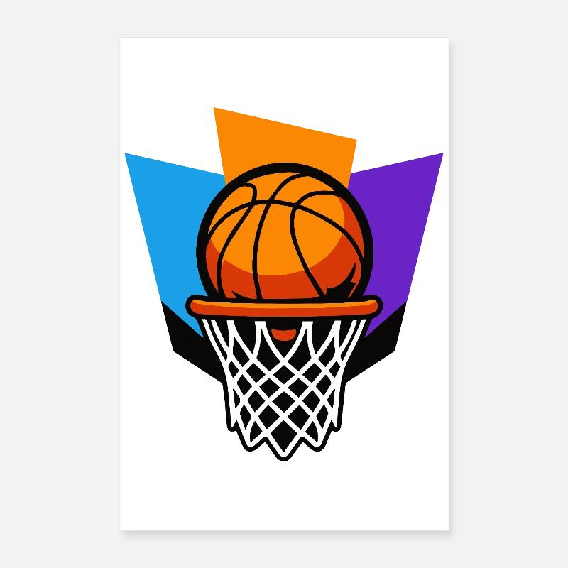 Basketballkorb-Grafik-Dunk-Design Poster 40x60 cm