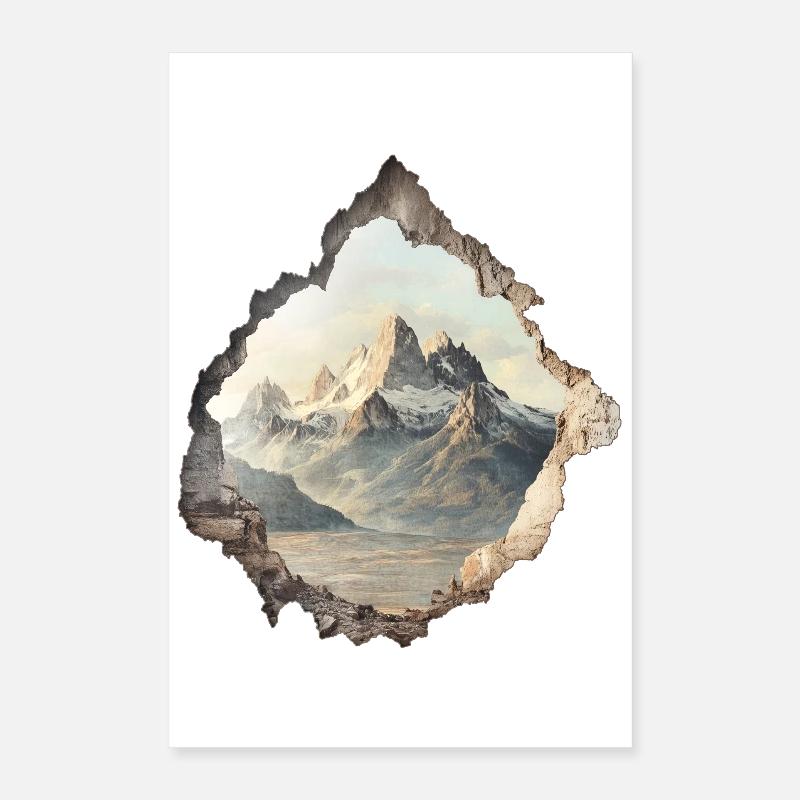 Gebirge Berge Wandern Poster 40x60 cm