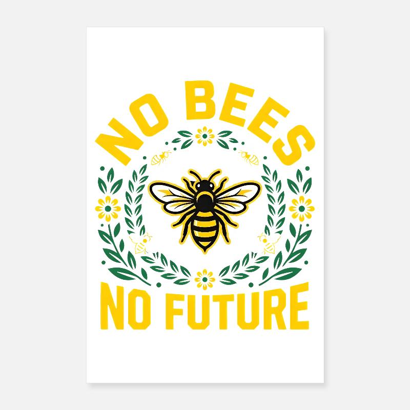 Save the Bees - Retro Umwelt Statement Poster 40x60 cm