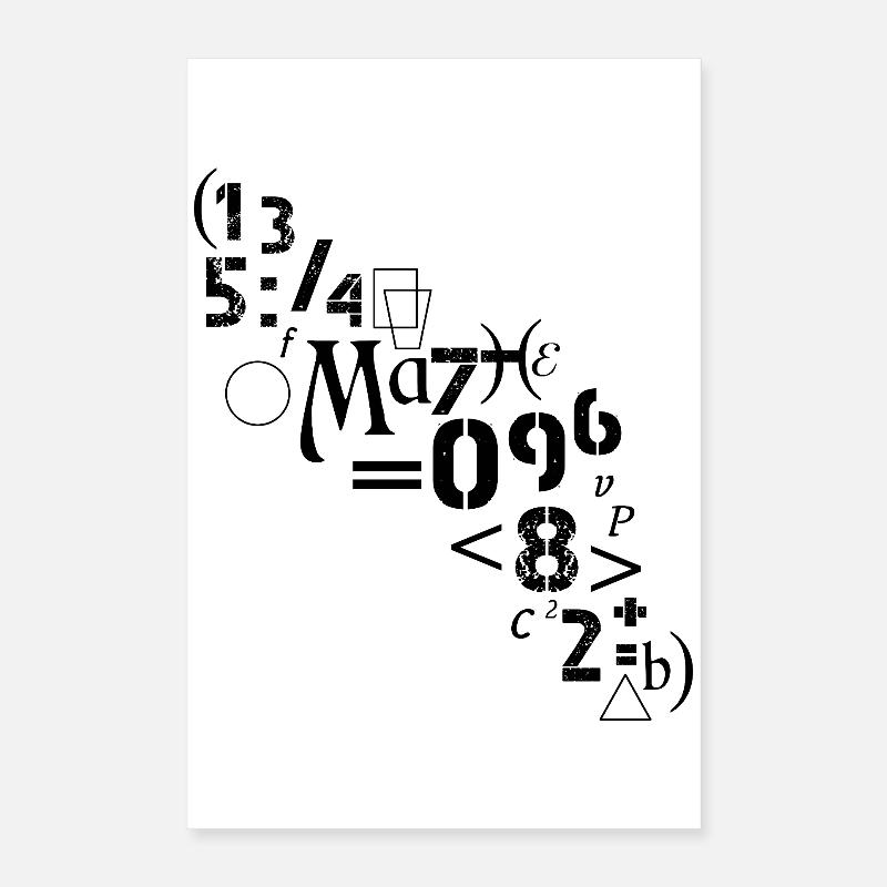 Mathe Mathematiker Analyst Zahlen Symbole  Poster 40x60 cm