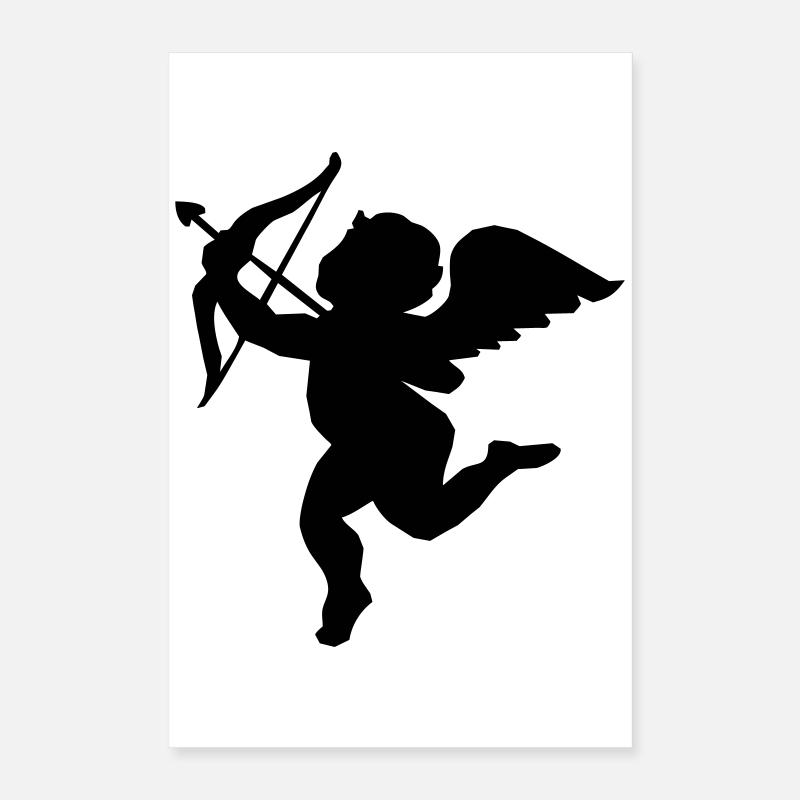 Ange avec arc et flèche, ange de l'amour Poster 40 x 60 cm
