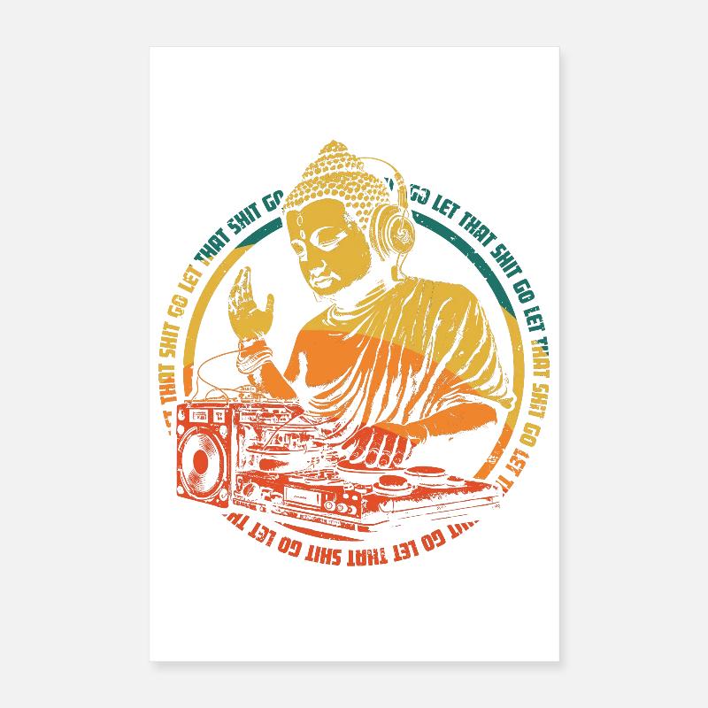 Bouddha DJ Poster 40 x 60 cm