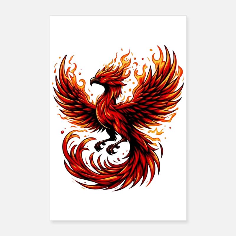Phénix rouge Poster 40 x 60 cm