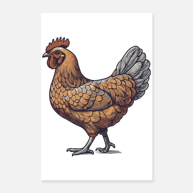 Rooster Poster 16" x 24" (40x60 cm)