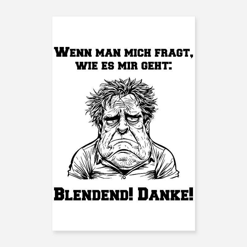 Erschöpfter Mann Poster 40x60 cm