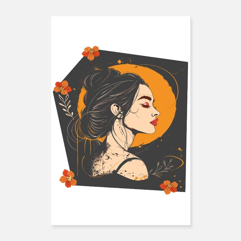 Frauengesicht Poster 40x60 cm