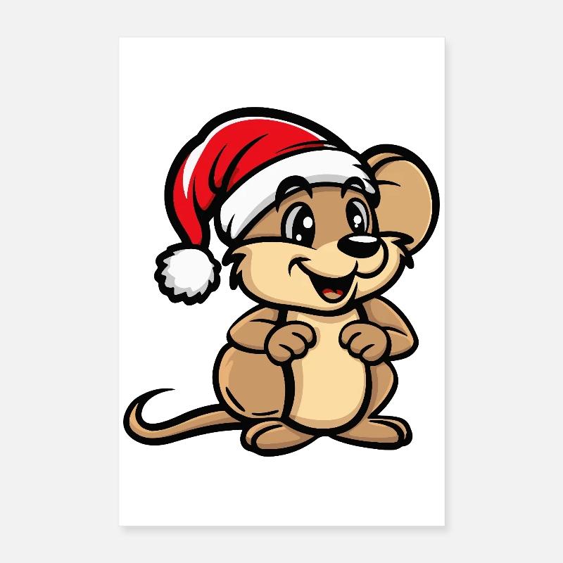 Coq Noël Poster 40 x 60 cm