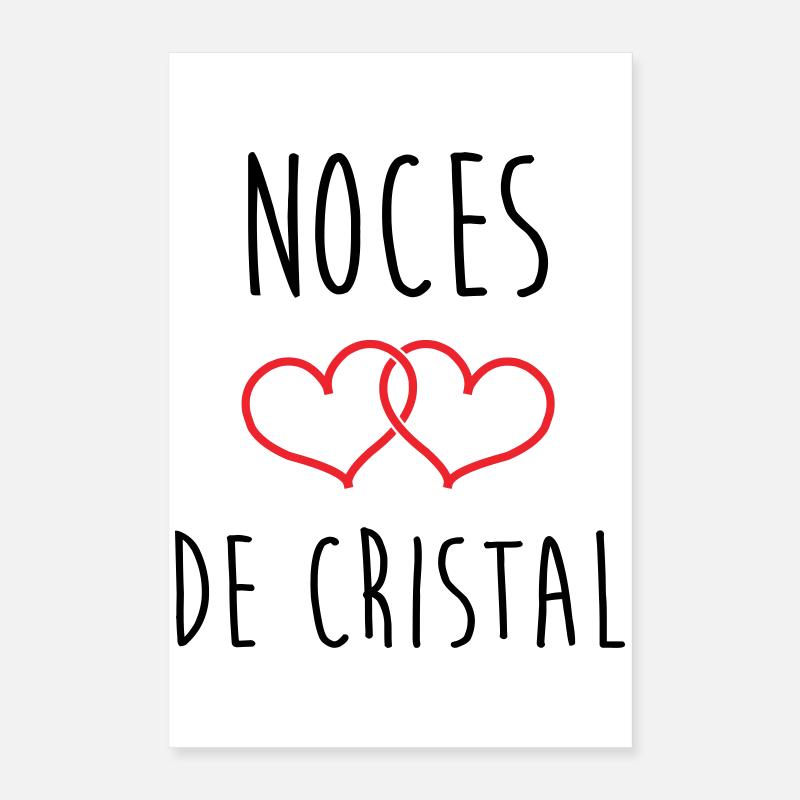 Crystal Wedding 15 Jahre Ehe Poster 40x60 cm