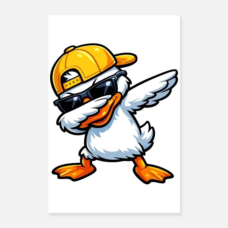 Dabbing Duck Poster 40x60 cm