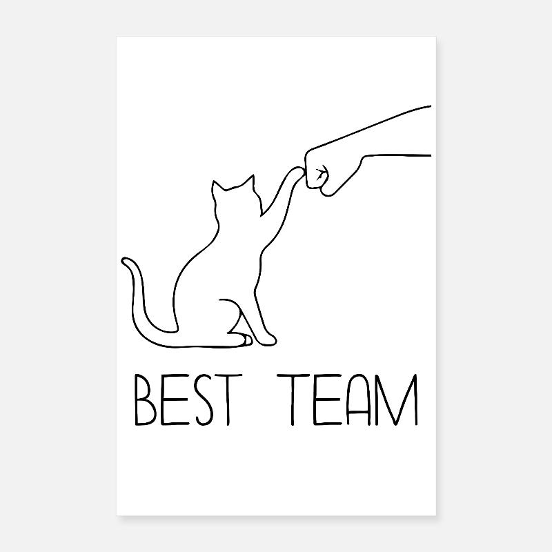 Katze Team Faust Poster 40x60 cm