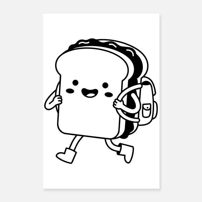 Sandwich Kawaii Poster 40 x 60 cm