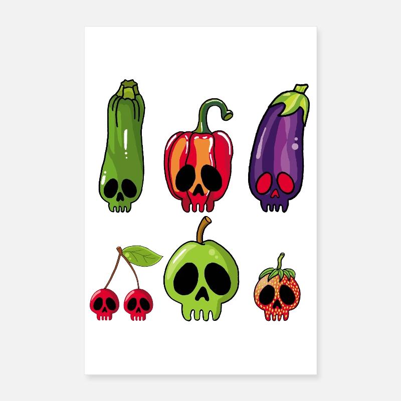 Vegetarian skulls Poster 16" x 24" (40x60 cm)