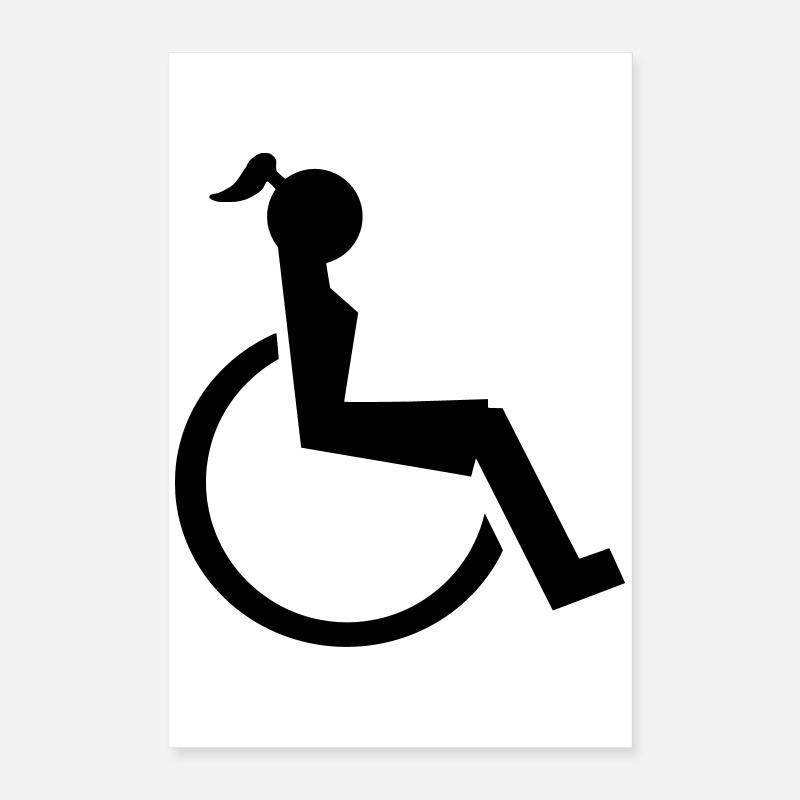 Dame im Rollstuhl Illustration # Poster 40x60 cm