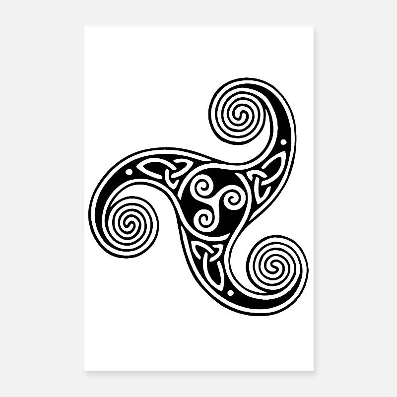 symbole tribal celte noir Poster 40 x 60 cm