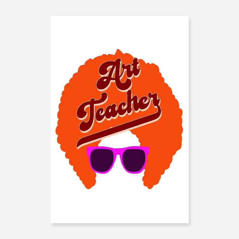 PROFESSEUR D’ART RÉTRO GROOVY Poster 40 x 60 cm