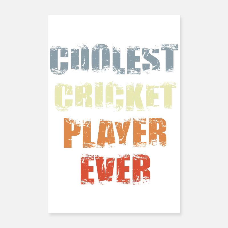 Coolest Cricket Player Poster 16" x 24" (40x60 cm)