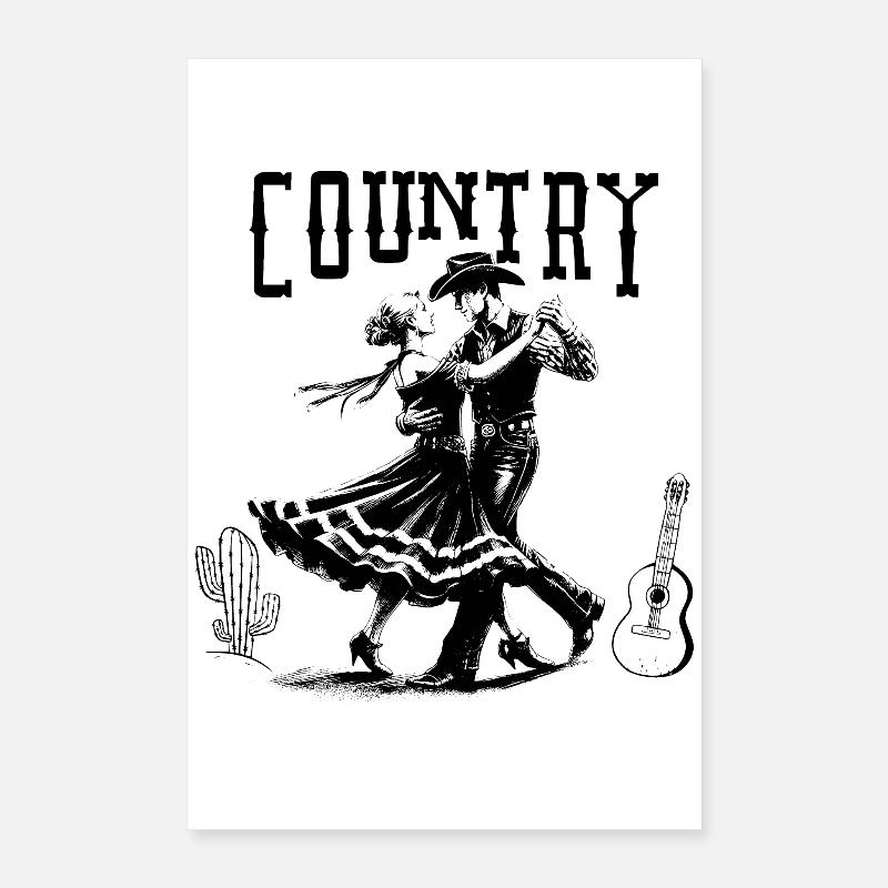 Country dancing Poster 16" x 24" (40x60 cm)