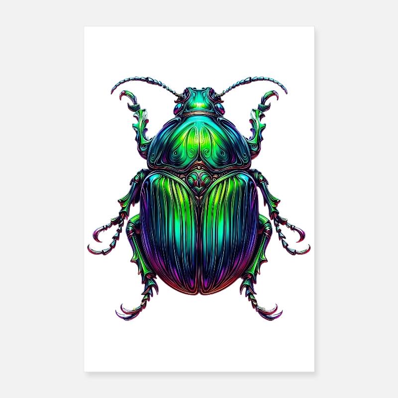 Scarabée vert Poster 40 x 60 cm