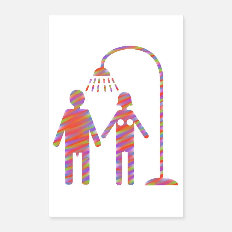 Douches dans la douche Poster 40 x 60 cm