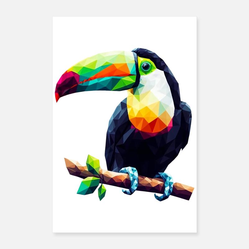 Polygonal toucan Poster 16" x 24" (40x60 cm)