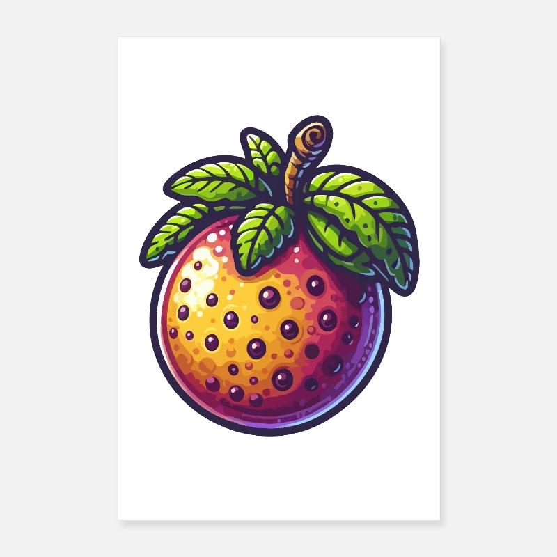 Fruit de la passion Colorée à Style Urbain Poster 40 x 60 cm