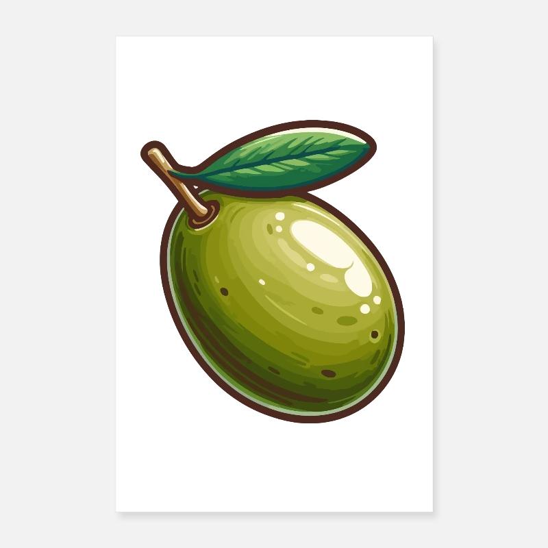 Illustration von Olive Verte Nature Poster 40x60 cm