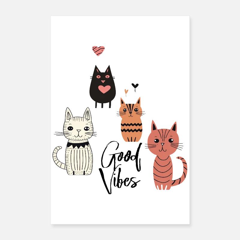 Verspielte Katzen Poster 40x60 cm