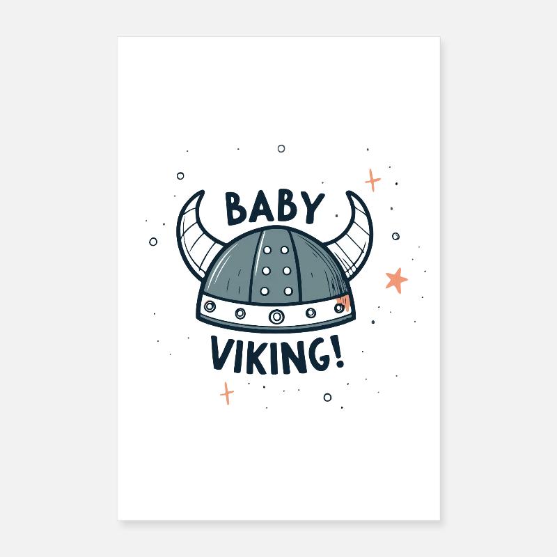Baby Wikinger Helm Poster 40x60 cm