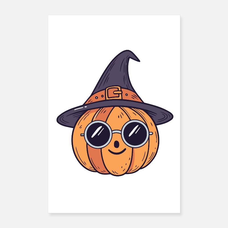 Pumpkin Witch Glasses Poster 16" x 24" (40x60 cm)